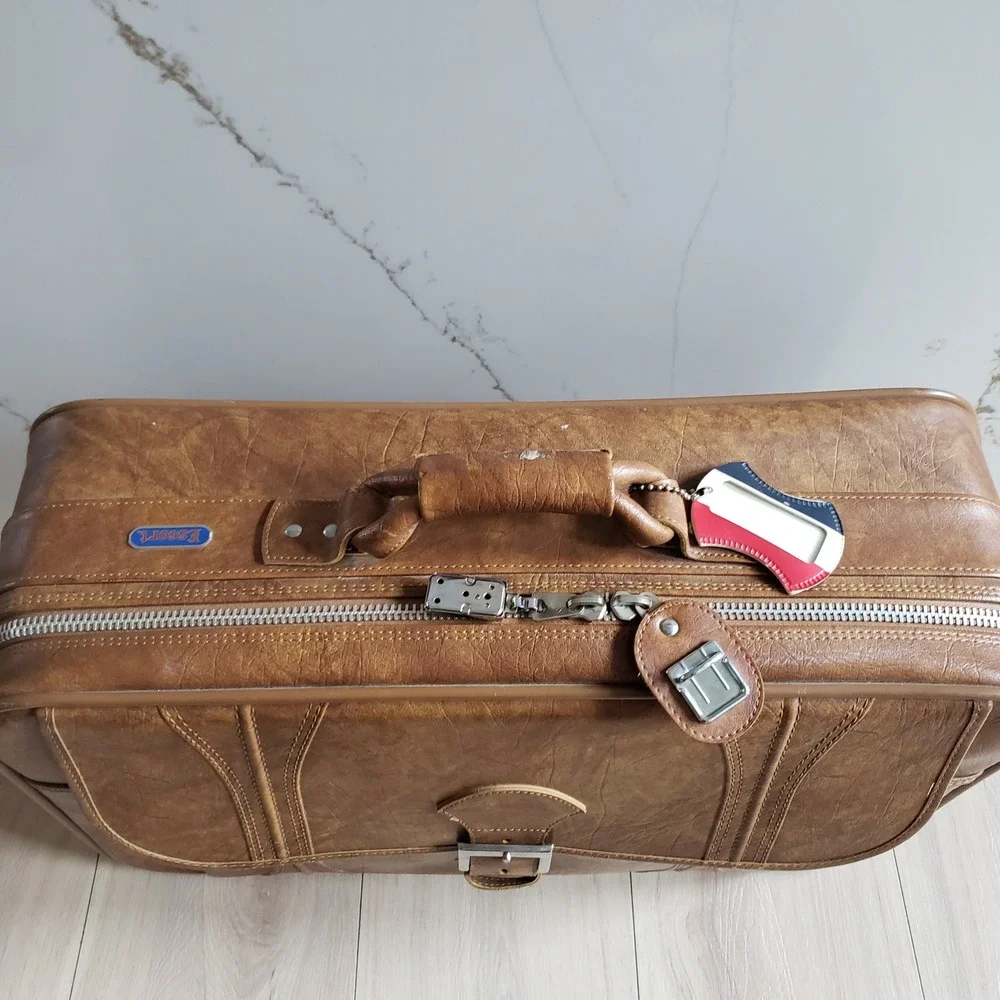 Escort American Suitcase Unisex Large Brown Luggage Works Vintage 1975‎ Carry On